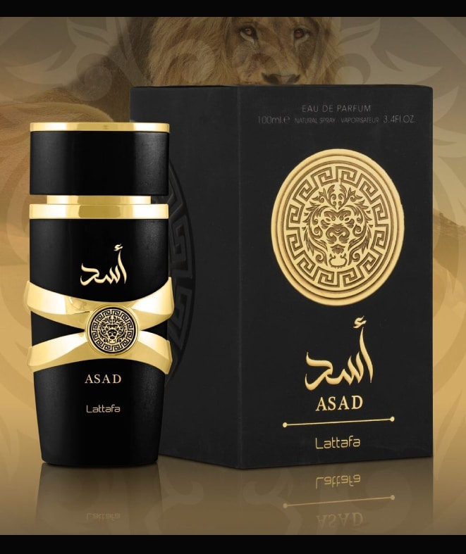 Lattafa Asad  Eau de Parfum Spray Unisex, 3.4 onzas